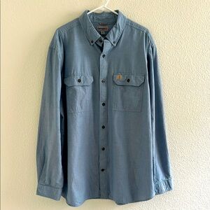 Carharrt Long Sleeve Button Down Chambray Shirt XL